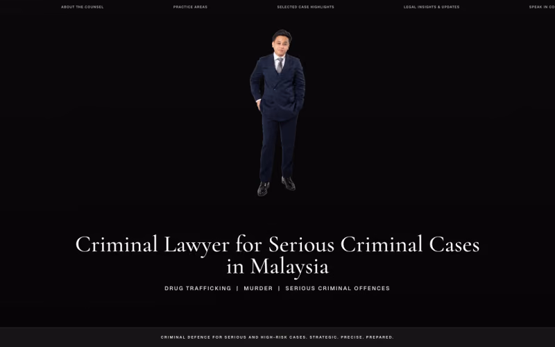 Laman web profesional Irwan Sumadi, peguam jenayah