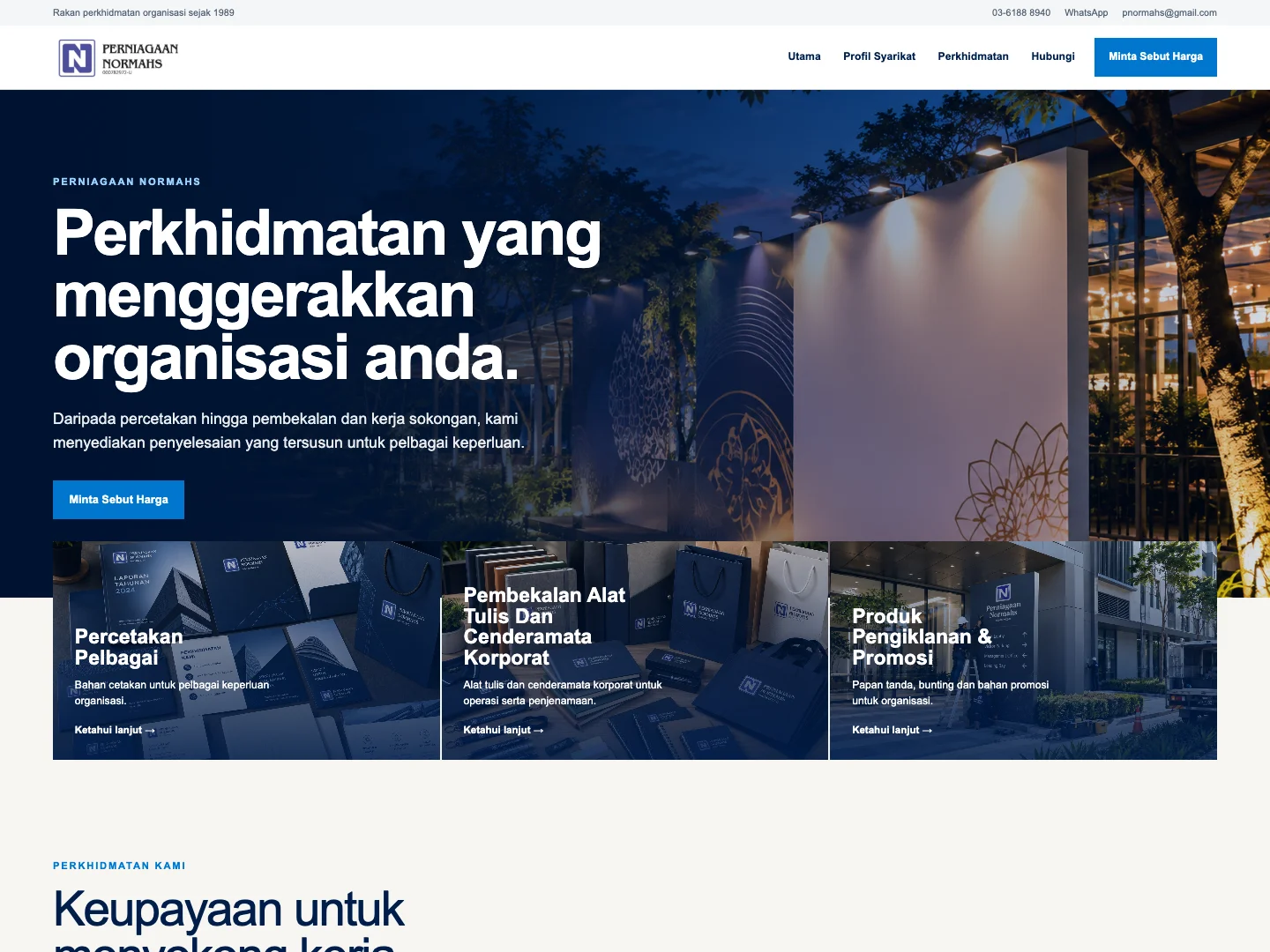 Perniagaan Normahs website